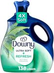 Downy Ultra Soft Fabric Softener Liquid, Refresh, Birch Water and Botanicals, 93 fl oz, 138 Loads