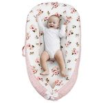 Parkside Wind Baby Lounger Cover Portable Newborn Lounger Seat Cover, Reversible Infant Nest, Durable and Machine Washable, Adjustable Lounger for Babies(Pink Flower)