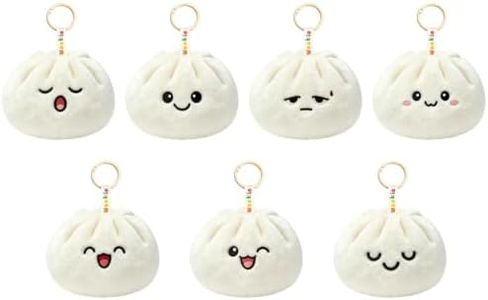 Ausener Weekie Wonders Emotional Dumplings Supports, Stuffed Animals Plush, Funny Birthday Gifts for Women, Cute Plush for Teens Adults (7-Pack, Dumplings)