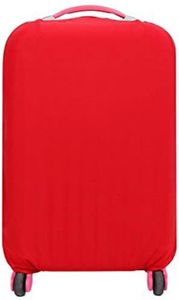 Amosfun Red Suitcase Cover Protector Portable Travel Luggage Cover for 26-30 Inches PVC Trolley Case Cover for or Business Trip Daily Using