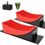GTYORUS RV Leveling Blocks - 2 Packs Camper Leveling Blocks for Travel Trailer Motorhome - RV Levelers with 2 Levelers, 2 Chocks, 2 Anti-Slip Mats, 1T Bubble Level, 1 Carry Bag, Up to 35000 lbs