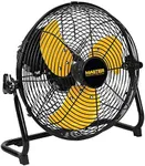 Master 12 Inch Industrial High Velocity Floor Fan - Direct Drive, All-Metal Construction with Steel-Coated Safety Grill, 3 Speed Settings (MAC-12F)