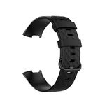 Vaporly UK Replacement Watch Strap for Fitbit Charge 3 / Charge 4 / Charge 3 SE Strap Standard Silicone Wristband Band Watch Wrist Straps (Small, Black)