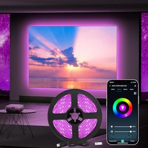 Diyife LED TV, [WiFi Versione] Striscia LED WiFi TV Retroilluminazione, 5 Metri Strisce LED RGB con App Controllato per HDTV da 40-65 Pollici, PC Monitor
