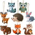 Tegeme 8 Pieces Woodland Felt Animals Christmas My Forest Friends Ornament Set Animals Craft Kit Ornaments Cute Animals Tree Decor for Home Christmas Tree Party Decorations