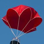 Relationshipware 24" Red Rip-Stop Nylon Parachute for Water or Model Rocket