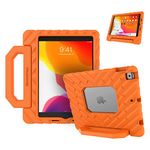 Gumdrop FoamTech Case Fits Apple iPad 9th | 8th | 7th Gen (10.2-inch) Designed for K-12 Students Teachers & Classrooms – Drop Tested Rugged Shockproof Bumpers for Reliable Device Protection– Orange