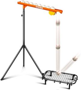 SPOYNAL Baseball Auto Soft Toss Trainer with Rebound Net - Adjustable Height 52"-72", 8-Ball Capacity, 6/8/10s Auto-Drop, Rebound Net & Carry Bag - for Baseball & Softball Training Equipment