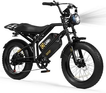 Qlife Electric Bike for Adults/Teens Spark-1800W Peak Motor 20" Fat Tires 20+MPH Electric Dirt Bike, 1498Wh Battery Ebike, Dual Suspension & Brakes Electric Motorcycle, 7-Speed Bicycle, Black/RR