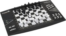 Lexibook, Chessman Elite, Interactive Electronic Chess Game, 64 Levels of Difficulty, LEDs, Battery Powered or 9V Adapter, Black/White, CG1300