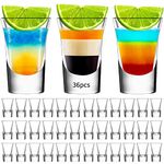 35ml Shot Glasses Set of 36 Clear Shot Glass in Bulk 1.2oz Small Glass Cup for Tequila Vodka Liqueurs Whiskey Espressos