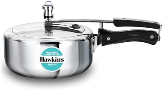 Hawkins 3 Litre Tri-Ply Pressure Cooker cum Pan, Triply Stainless Steel Inner Lid Cooker, Pan, Silver (SSTPP3)