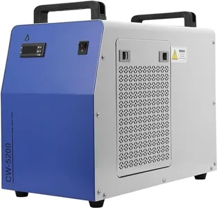 6L Industrial Water Chiller 0.9hp 2.6gpm CW-5200 Water Cooling System Water Cooler for 60W 70W 80W 90W 100W 120W 130W 150W CO2 Electricity Engraving & Cutting Machines, Cools 5200 BTU/Hour