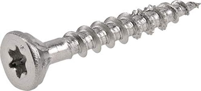 Power Pro 48619 Premium Wood Screw Rust Protection for Outdoor Projects, 8 x 1-1/4", Marine Grade 305 Stainless Steel