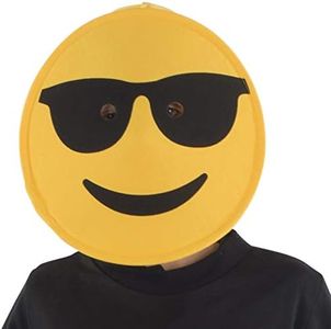 Dress Up America Sunglasses emoticon Mask for Adults, Funny Head Mask Accessory (one Size)