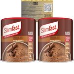 Meal Replacement Slimfast Meal Shake Powder Chocolate 8 Servings 300g Pack of 2 | High in Protein, Source of Fibre, Healthy Shake for Balanced Diet Plan with Vitamins and Minerals