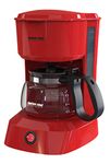 Better Chef Basic Coffee Maker | 4-Cup | Pause-N-Serve | Carafe Warmer | Reservoir Window (Red)