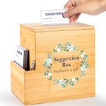 Suggestion Box With Slot - Ballot Box - Rustic Feedback Box (9” x 6.5” x 8.6”) - Beautiful Collection Box - AirBnB Essentials for Hosts - School Voting Box - Prayer Box