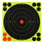 Birchwood Casey Shoot N C Round Target 8" 30 Targets 120 Pasters 34825 High Viz Shooting Targets Air Rifle Pistol Adhesive