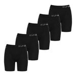 STEP ONE Womens Boxers Underwear - 5-Pack Womens Underwear, Moisture Wicking Underwear Women, Chafe-Reducing Women Underwear Black