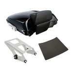 TCMT 5.5" Razor Tour Pack Trunk Backrest W/Mounting Rack Fits For Harley CVO Road King Road Glide Street Glide Electra Glide 2014-2023