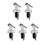 5-pack olive oil dispenser, oil and vinegar stopper spout, leak-proof nozzle dispenser.