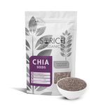 Sorich Organics Raw Chia Seeds for Eating Hair Growth | Morning Breakfast Healthy Snacks | Rich in Fiber & Omega-3 | Diet Food (100gm)