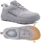 Men's Orthopedic Diabetic Wide Tennis Shoes: Plantar Fasciitis Orthotic Heel Spur Arch Support Ankle Heel Pain Relief Swollen Sneakers, Outdoor Athletic Camping Biking Tennis Shoes Gray Size 11