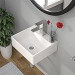 Wall Mount Hung Small Vessel Sink -