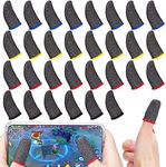 LIMESHOT® Pubg Anti-Slip Thumb Sleeve, Slip-Proof Sweat-Proof Professional Touch Screen Thumbs Finger Sleeve for Pubg Mobile Phone Game Gaming Gloves Multi Colour (15 Pair-30 Pcs)