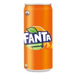 FANTA®️ Orange Flavored Cold Drink | Soft Drink with Added Orange Flavour | Delicious Orangey Flavor| Recyclable Can, 300 ml