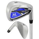 MAZEL Golf Iron for Men 1,2,3,4,5,6,7,8,9, P, S, Right Hand Single Golf Club Iron CNC Milled Face, Precise Direction Control (Silver-RH, Single 2 Iron)