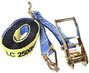 5X JMV 50mm x 9M 2500kg LC Ratchet Tie Down 2X Hooks/Keeper AS/NZS 4380.2001