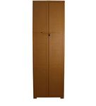 Cello Novelty Large Plastic Cupboard with Lock (Wood Brown)