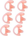 Earmold for Right Ear, Large Size, for Two Way Radio Acoustic Tube Earpiece (Coil Tube Headset), Silicone Earmould Insert, Compatible for Motorola Vertex Kenwood Baofeng Earpieces and More, 6 Pack