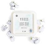 Skin Said Yes 2.2kg (5 Lb) Goats Milk Soap Base - SLS/SLES free, No Palm Oil, Organic Soap Base, Bulk Goat Milk Melt and Pour Soap Base, Natural Soap Base for Soap Making Supplies, Green Soap, Craft Supplies