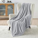 Bedsure Light Grey Fleece Blanket 5