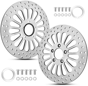 1 Piece Front Rotor and 1 Piece Rear Rotor 11.5'' - Compatible with Harley Rotor Touring Sportster Dyna Early Super Glide Brake and Rotor Kit with Front and Rear Pads, Stainless Steel Disc Rotors