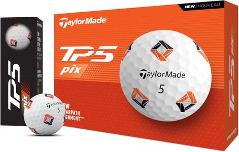 TaylorMade TP5 Pix Golf Balls, White – Premium Tour Performance