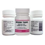 Dog & Cat Dewormer Tablets – Over‑The‑Counter Broad‑Spectrum Treats for Roundworm Control, 12‑Count (for Dogs & Cats)