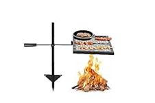 VIDAO Swivel Campfire Grill - Firepit Grill for Camping - Over Fire Camp Grill with Cooking Grate