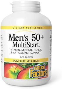 Natural Factors, Men's 50+ MultiStart Daily Multivitamin, Nutritional Support for Immune and Prostate Health, 120 tablets (60 servings)