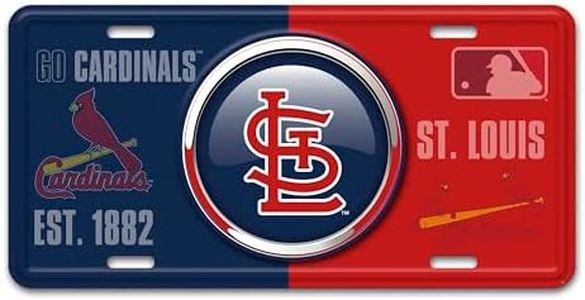 FANMATS 43220 St. Louis Cardinals Embossed Metal License Plate