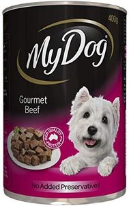 MY DOG Adult Wet Dog Food Gourmet Beef 400g Can, 24 Pack