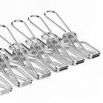 DUOFIRE Stainless Steel Clothes Pins Heavy Duty,Clothespins,Epingle a Linge,Clothes Pegs for Travel Clothesline,Metal Clips for Laundry Clips,Clothes pin for Photo、Drying Socks and Clothes（28 Pcs）