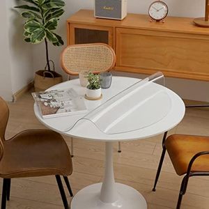 Round Clear Table Protector for Dining Room Tables Thick 2mm Transparent PVC Table Cloth Desk Table Pad Round Table Cover Dia.120