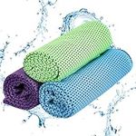 Cooling Towel 3 Pack Cooling Towels 40"x12" Workout Towel Soft Breathable Yoga Towel Microfiber Gym Towels Ice Towel Instant Cooling Golf Towel