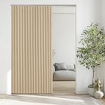 StangH Room Divider Curtain 84 Inches Long, Noise Reducing Blackout Privacy Curtain for Sliding Glass Door, Living Room, Large Windows, Storeroom, Studio Apartment Beige, W100 x L84, 1 Panel