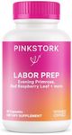 Pink Stork Labor Prep - Evening Primrose Oil Capsules with Red Raspberry Leaf Tea, Gentle Birth & Postpartum Care, Third Trimester Pregnancy Must Haves, 60 Capsules