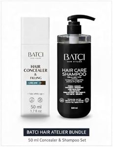 BATCI HAIR ATELIER | Hair Concealer & Filling Cream (50ml) & Nourishing Hair Care Shampoo (500ml) BUNDLE SET | For All Hair Types | Paraben-Free, Sulfate-Free, Natural Oils